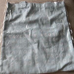 Taylor’s Version light blue canvas tote bag official Taylor Swift. New.